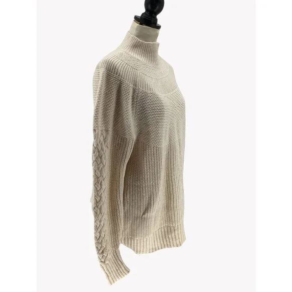 Haven Well Within Womens XXL Cream Mock Neck Sweater  Wool & Cashmere blend - Picture 2 of 6